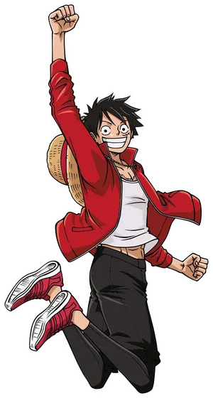 Monkey D Luffy Jumping Pose PNG Image