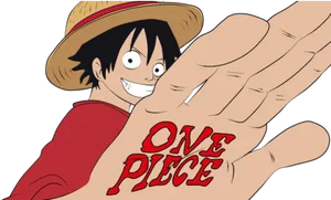 Monkey D Luffy One Piece Palm PNG Image