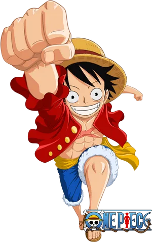 Monkey D Luffy One Piece Power Pose PNG Image