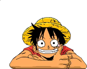 Monkey D Luffy Pixel Art PNG Image