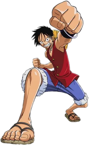 Monkey D Luffy Power Punch PNG Image