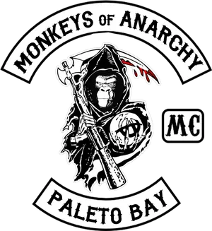 Monkeys Of Anarchy_ Paleto Bay_ M C_ Logo PNG Image