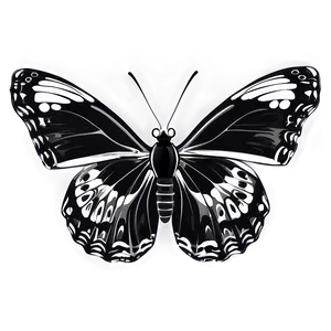 Mono Butterfly Illustration Png Yff PNG Image