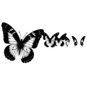 Monochrome Butterfly Graphic Png Jeo31 PNG Image