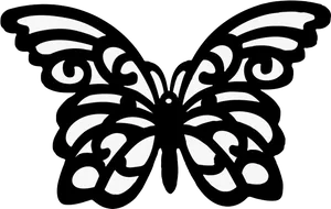 Monochrome Butterfly Vector Art PNG Image