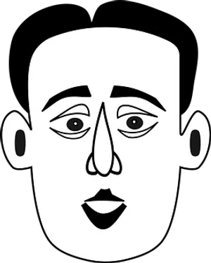 Monochrome Facewith Tear PNG