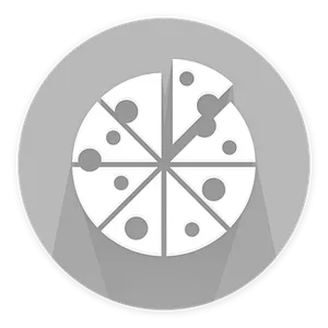 Monochrome Pizza Icon PNG Image