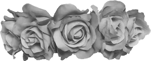 Monochrome_ Rose_ Trio PNG Image