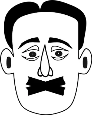 Monochrome Sadness Expression PNG Image