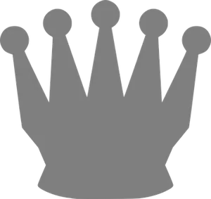 Monochrome Silhouette Crown Graphic PNG Image