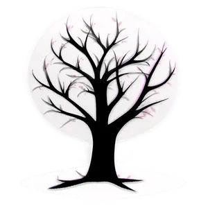 Monochrome Tree Outline Png Dsp71 PNG Image