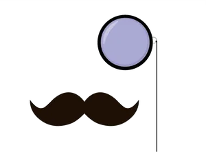 Monocleand Moustache Icon PNG Image