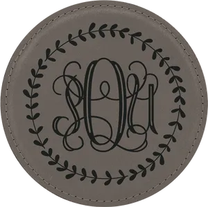 Monogrammed Coaster Design PNG Image