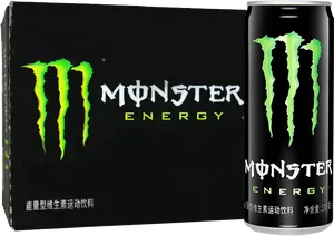 Monster Energy Drink Canand Packaging PNG Image