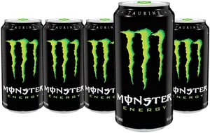 Monster Energy Drink Cans PNG Image