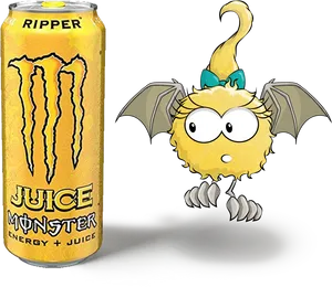 Monster Energy Drinkand Cartoon Character PNG Image