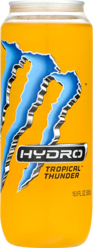 Monster Hydro Tropical Thunder Energy Drink Can PNG Image