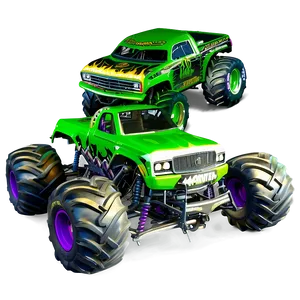 Monster Truck Grave Digger Launch Png Pet85 PNG Image