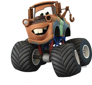 Monster Truck Mater Cars Character PNG Image