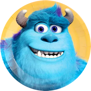 Monsters Inc Sulley Portrait PNG Image