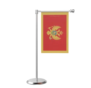 Montenegro Flag Desk Display PNG Image