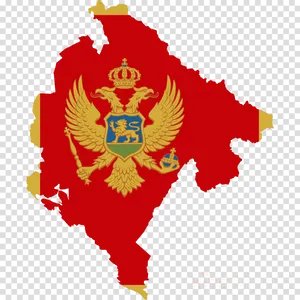 Montenegro Map Coatof Arms PNG Image