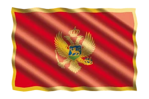 Montenegro National Flag Waving PNG Image