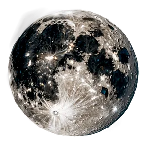 Moon Surface With Satellite Orbiting Png 6 PNG Image