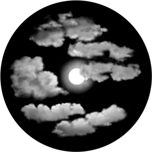 Moonlit Clouds Night Sky PNG Image