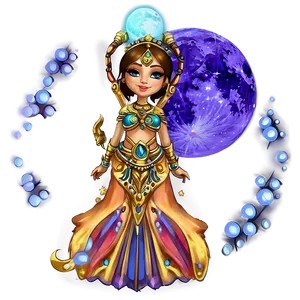 Moonlit Goddess Design Png 06252024 PNG Image