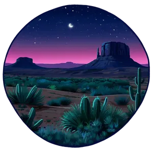 Moonlit Mesa Night Png 56 PNG Image