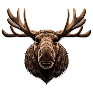 Moose Head Line Art Png Xqh3 PNG Image