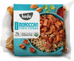 Moroccan Tofu Cubes Package PNG Image