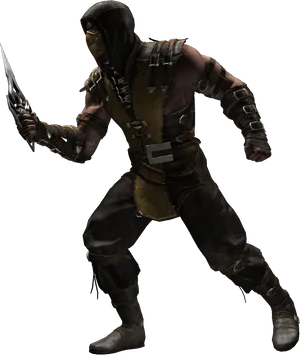 Mortal Kombat Ninja Character Pose PNG Image