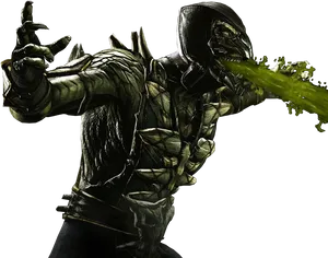 Mortal Kombat Reptile Acid Spit PNG Image