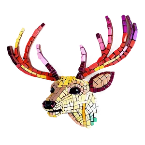 Mosaic Deer Head Pattern Png 06212024 PNG Image