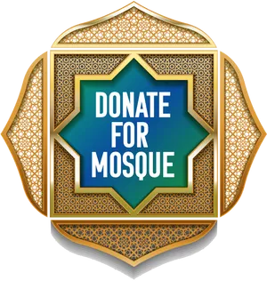 Mosque Donation Emblem PNG Image