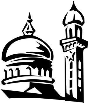 Mosque Silhouette Graphic PNG Image