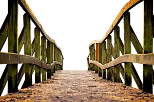 Mossy Wooden Bridgeat Night PNG Image