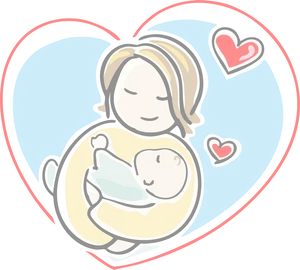 Mother Child Bonding Breastfeeding Illustration PNG Image