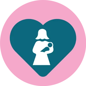 Mother Child Breastfeeding Symbol PNG Image