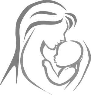 Mother Child Silhouette Art PNG Image