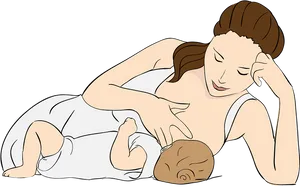 Mother Infant Bonding During Breastfeeding PNG Image