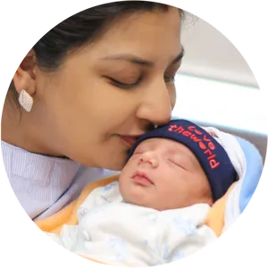 Mother Newborn Bonding Moment PNG Image