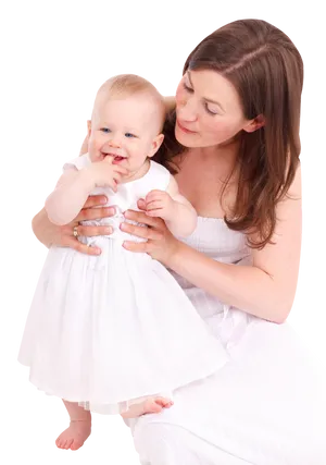 Motherand Baby Bonding Moment PNG Image