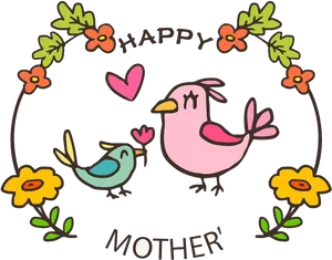 Mothers Day Birds Celebration PNG Image