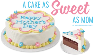 Mothers Day Celebration Cake PNG Image