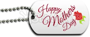 Mothers Day Dog Tag Greeting PNG Image