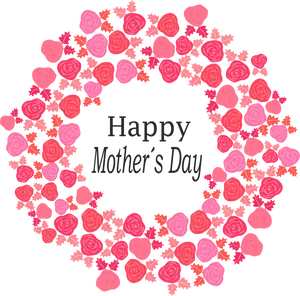 Mothers Day Floral Wreath PNG Image