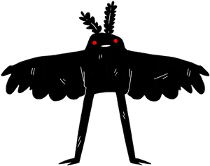 Mothman Cartoon Interpretation PNG Image